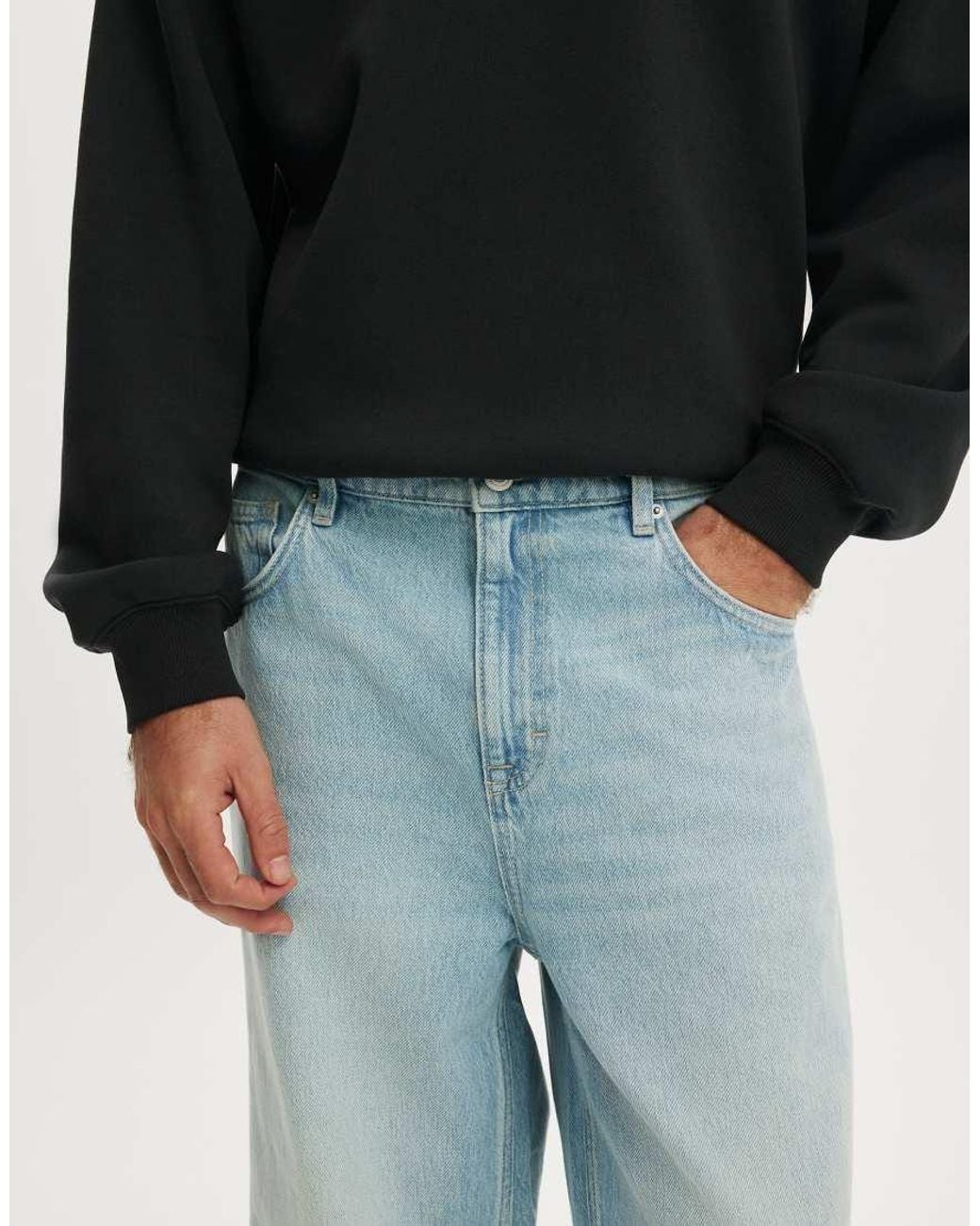 Cotton On Blue Relaxed Straight Jean for men