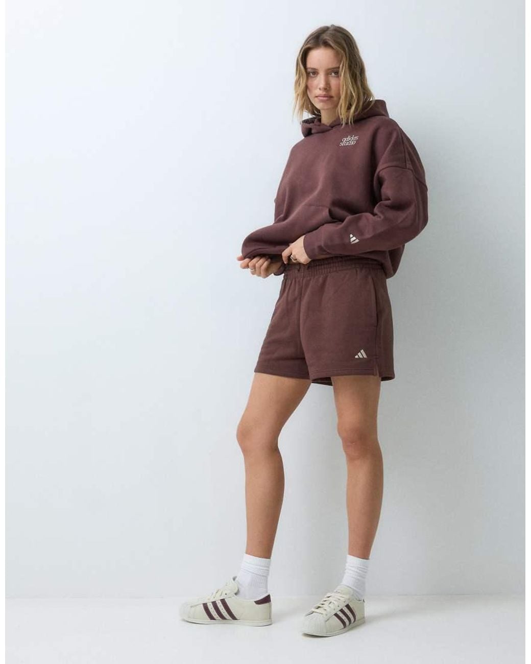 Adidas Originals Brown Adidas Studio Fleece Shorts