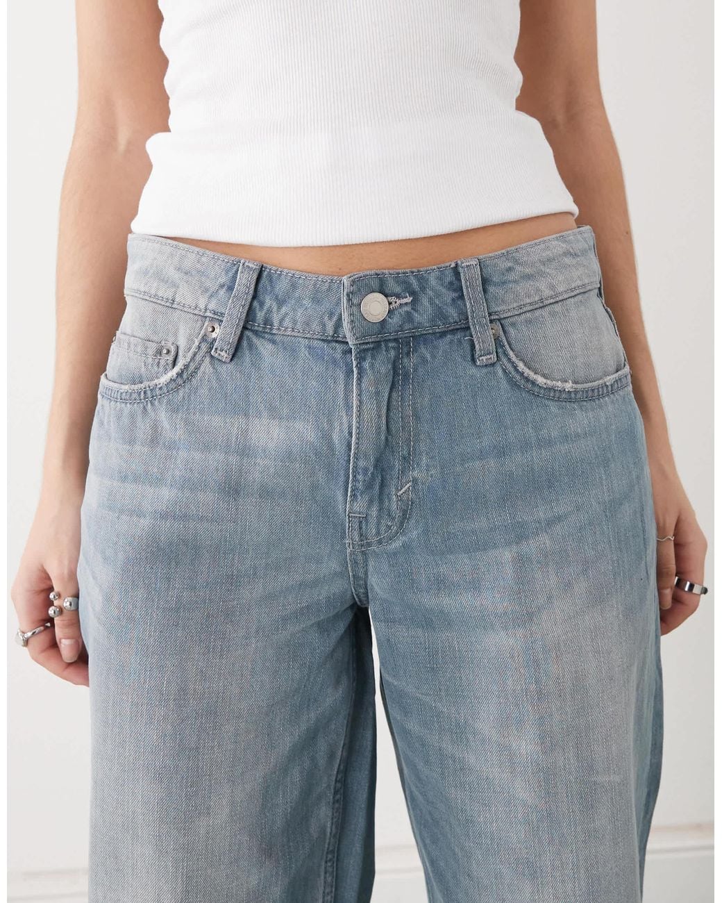 Weekday Blue Ample Low Loose Jeans