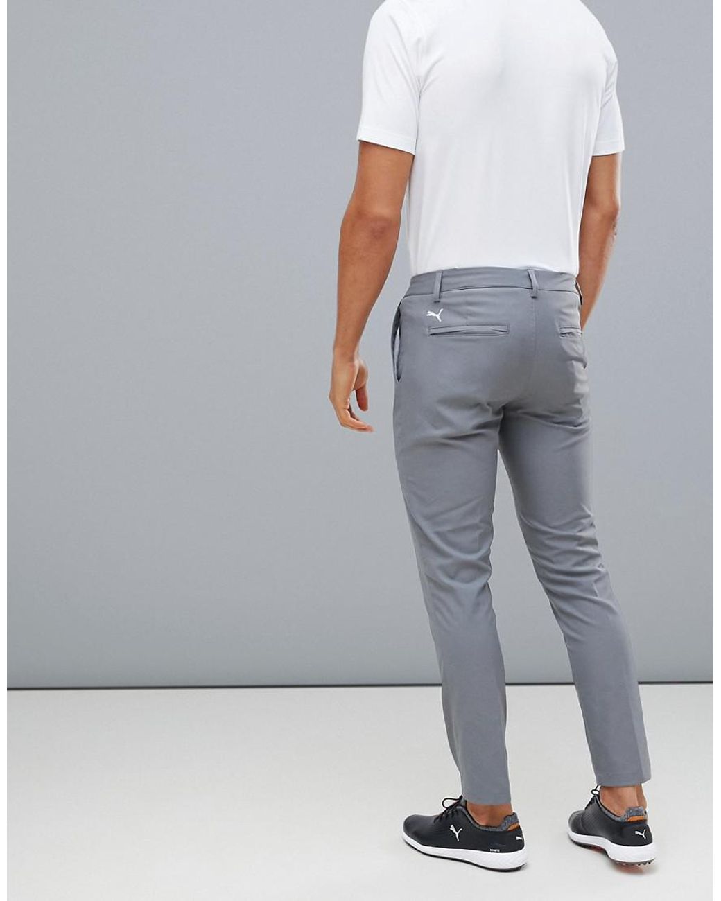 PUMA Pants In Gray for Men | Lyst