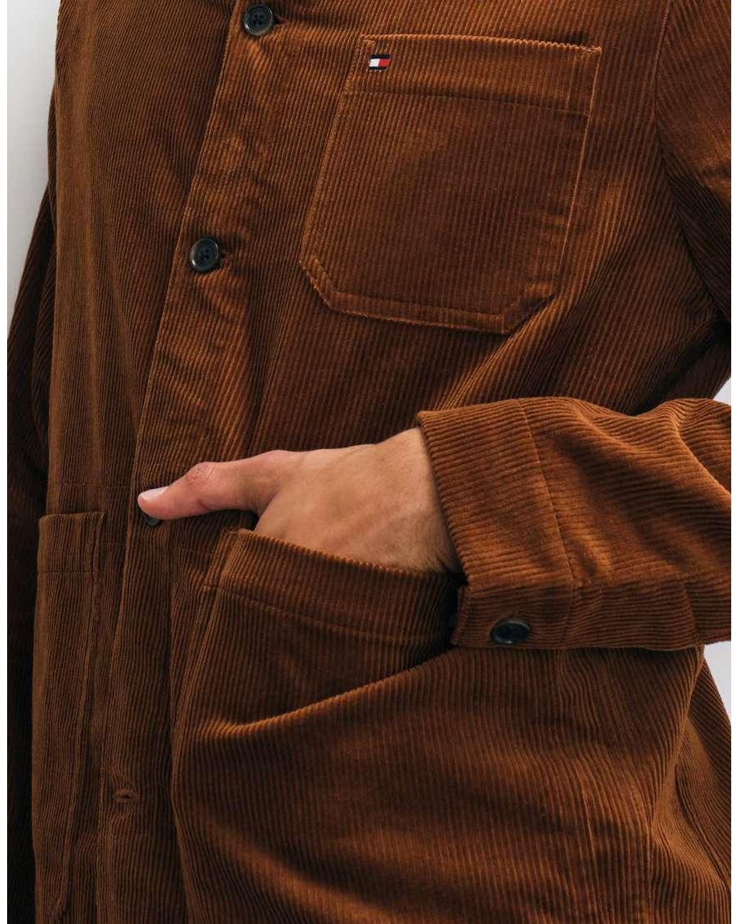 Tommy Hilfiger Brown Corduroy Chore Jacket for men
