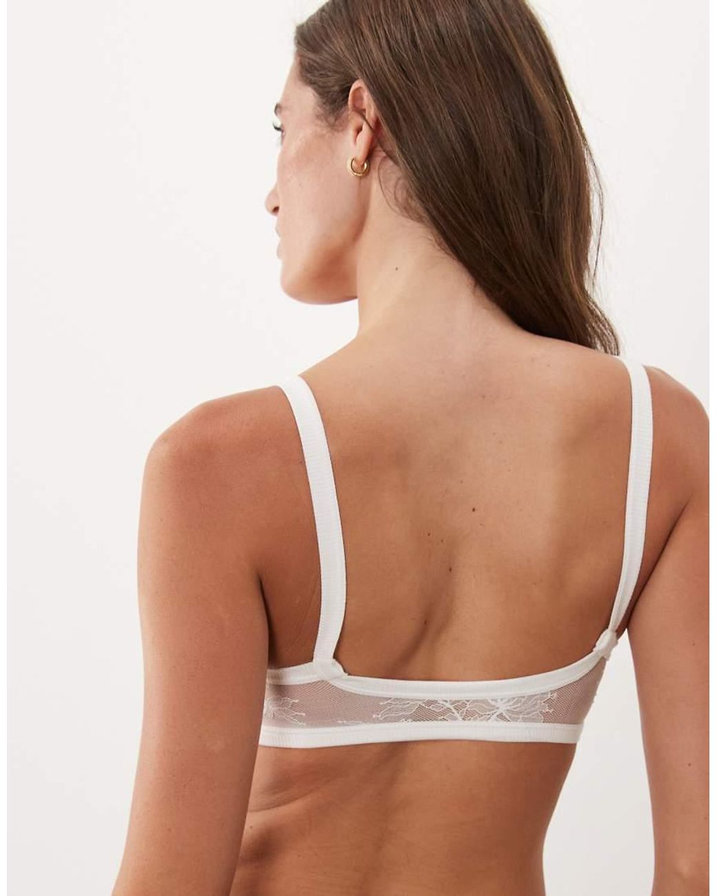 Calvin Klein White Icon Lace Lightly Lined Bralet