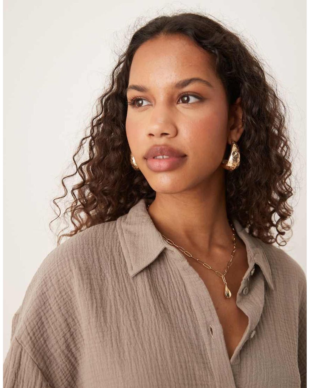 Camicia Corta di Jdy in Brown