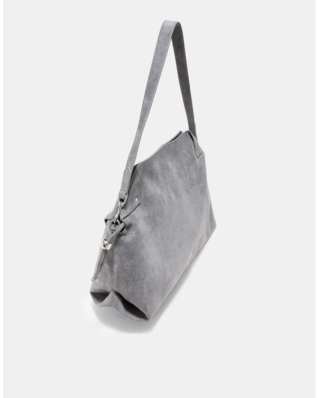 Stradivarius Gray Ruched Shoulder Bag