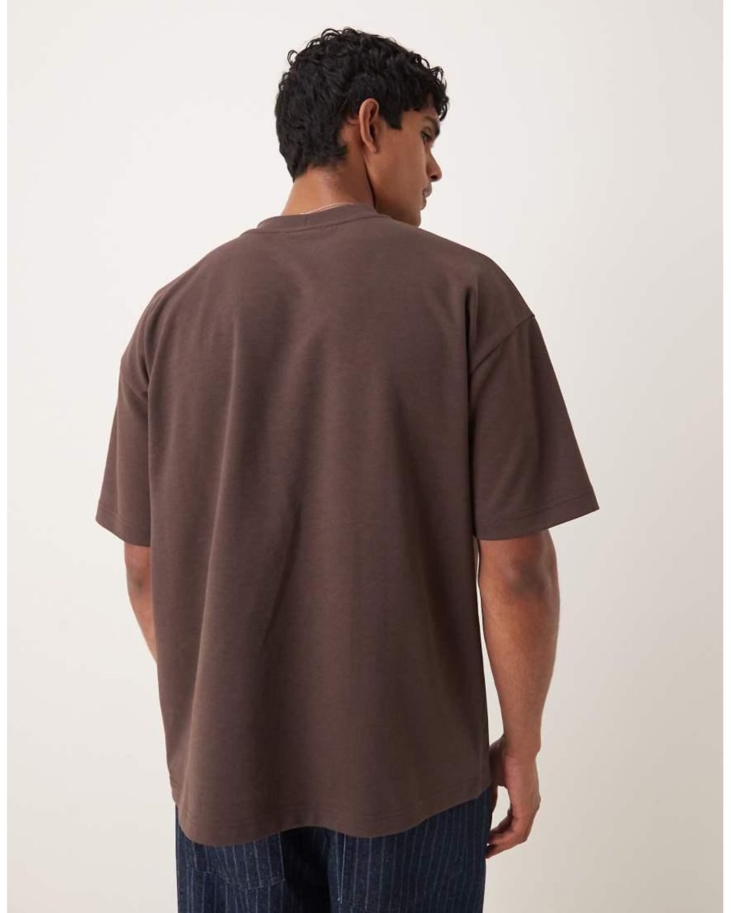 ASOS Brown Heavyweight Oversized T-shirt for men