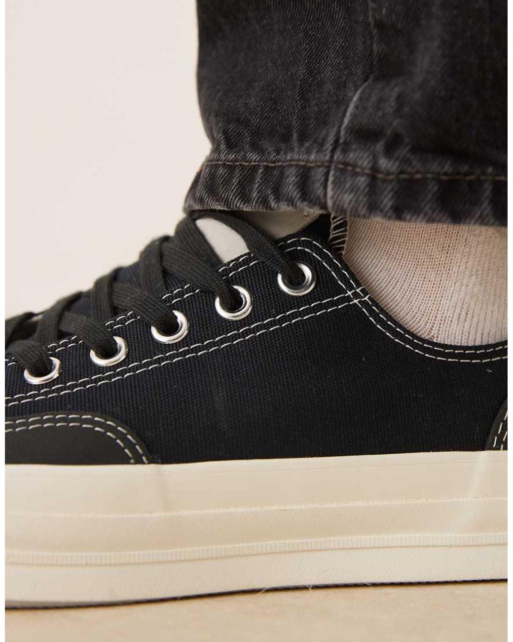Converse Black Chuck 70 Ox Trainers With Mixed Material for men