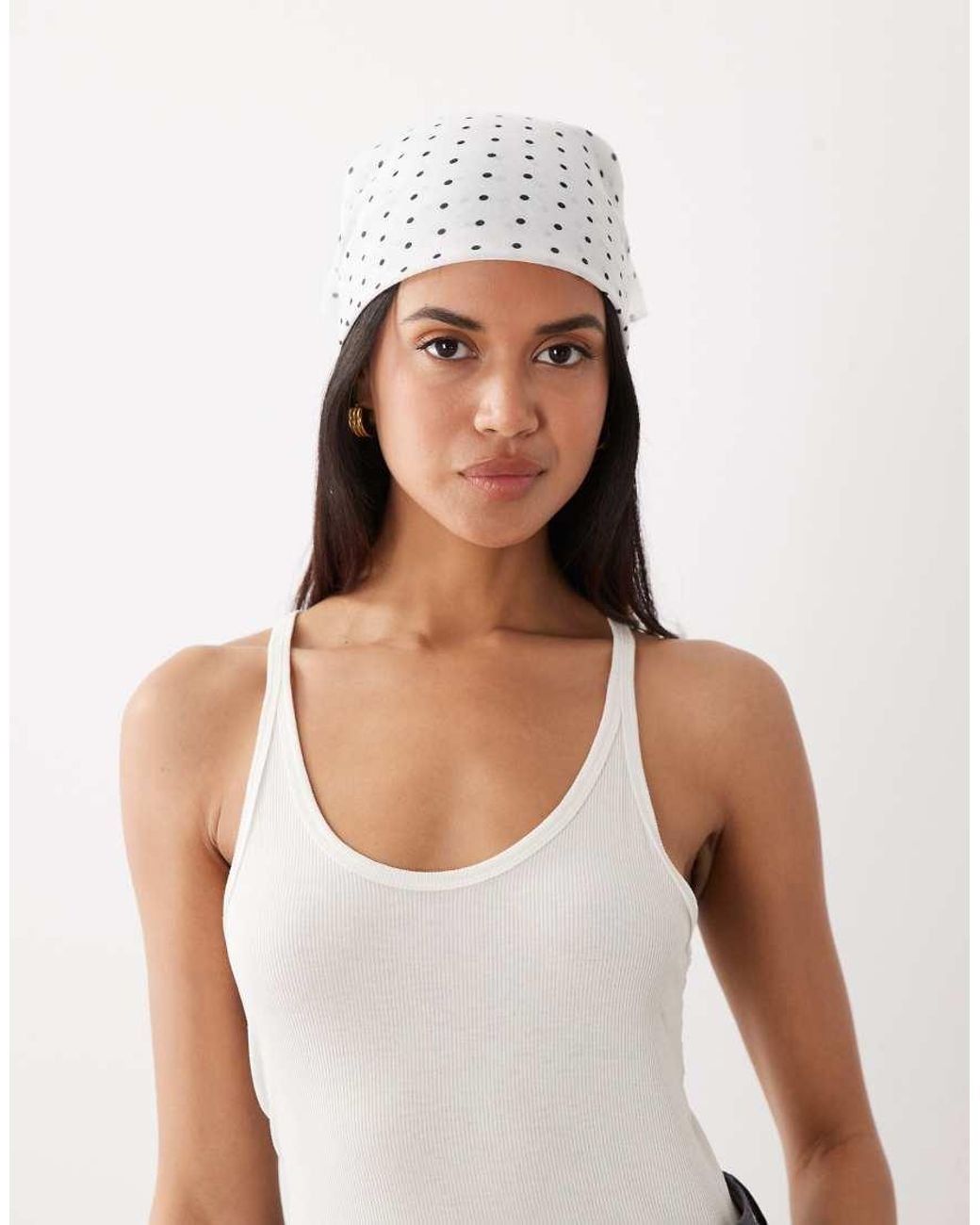 Kaiia Multicolor Exclusive Polka Dot Head Scarf