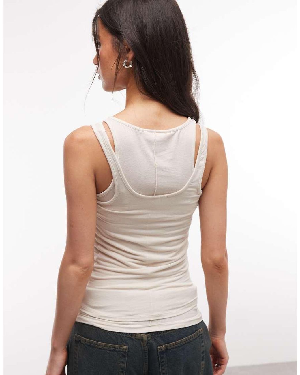 Weekday White Layered Effect Tank Top