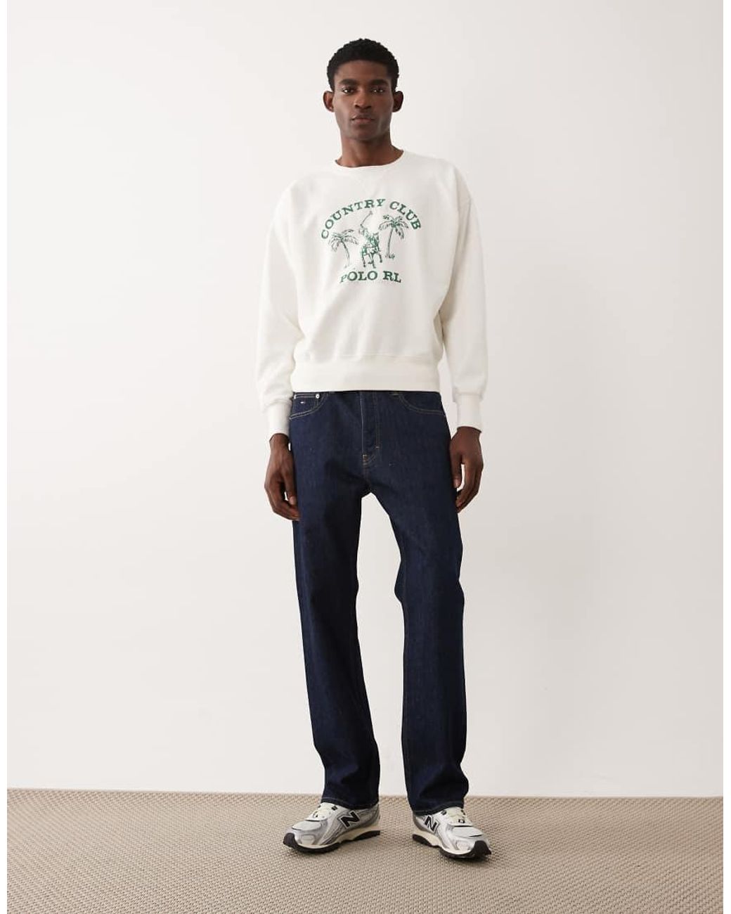 Polo Ralph Lauren White Vintage Polo Player Sweatshirt for men