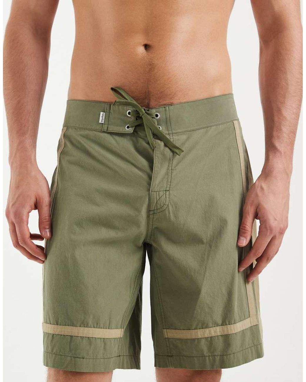 Rhythm Green Panelled Trunk for men