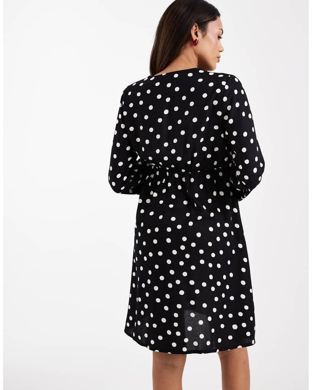 Mama.licious Black Mamalicious Maternity Button Front Nursing Friendly Mini Dress