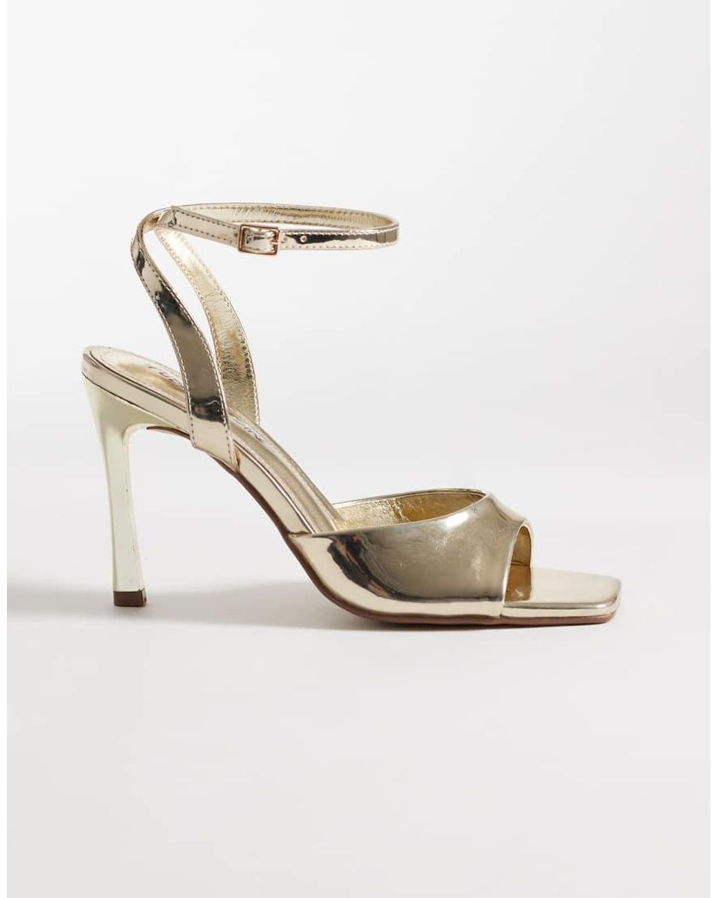 Public Desire Metallic June Heeled Sandals