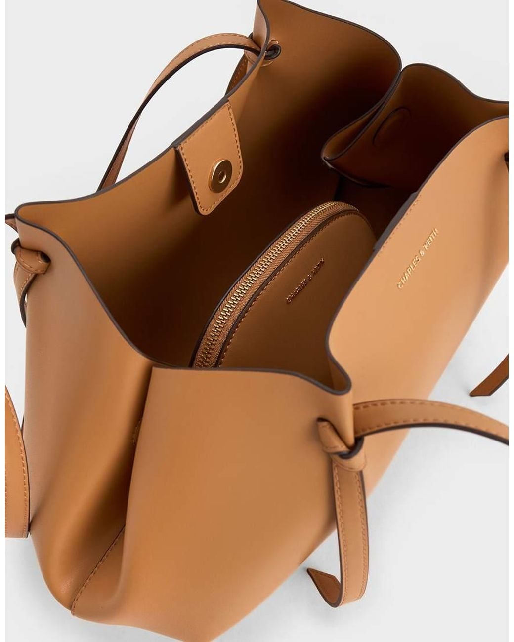 Charles & Keith Brown Calla Tote Bag