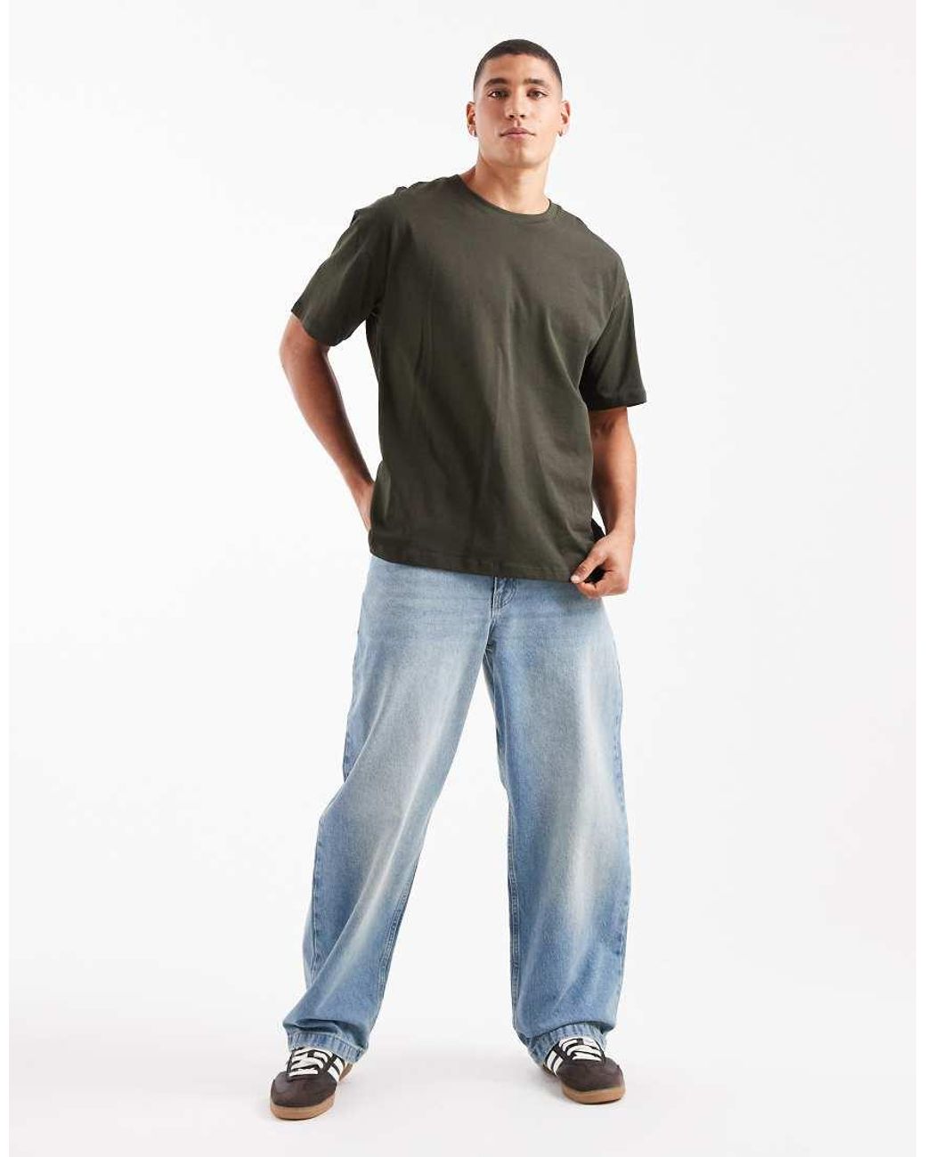 New Look Green Oversized Fit T-Shirt for men