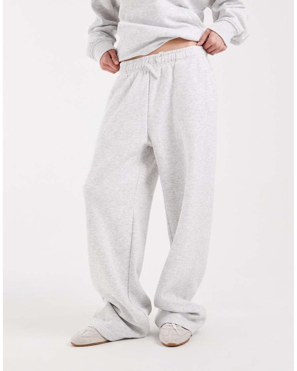 ONLY White Straight Leg Jersey Sweatpants