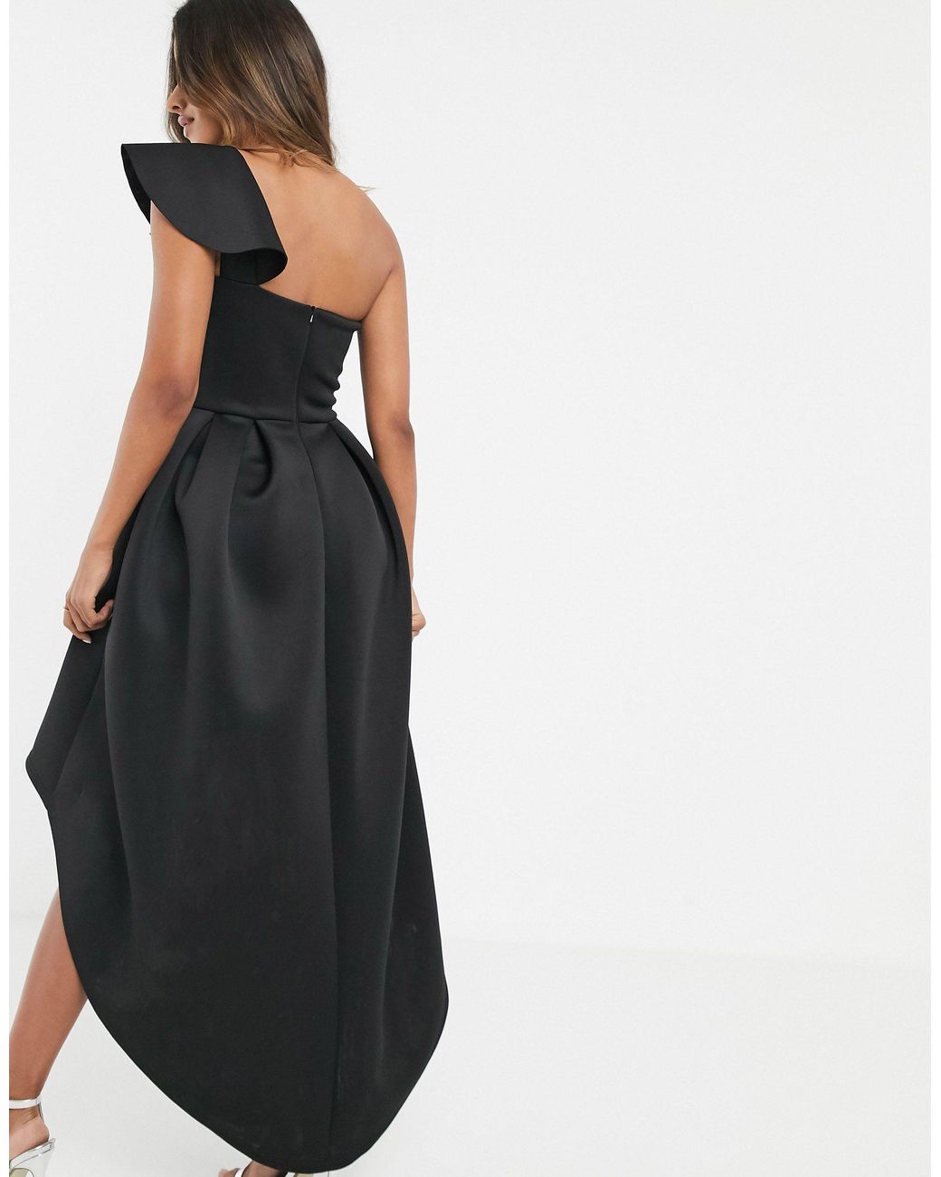 true violet high low maxi dress