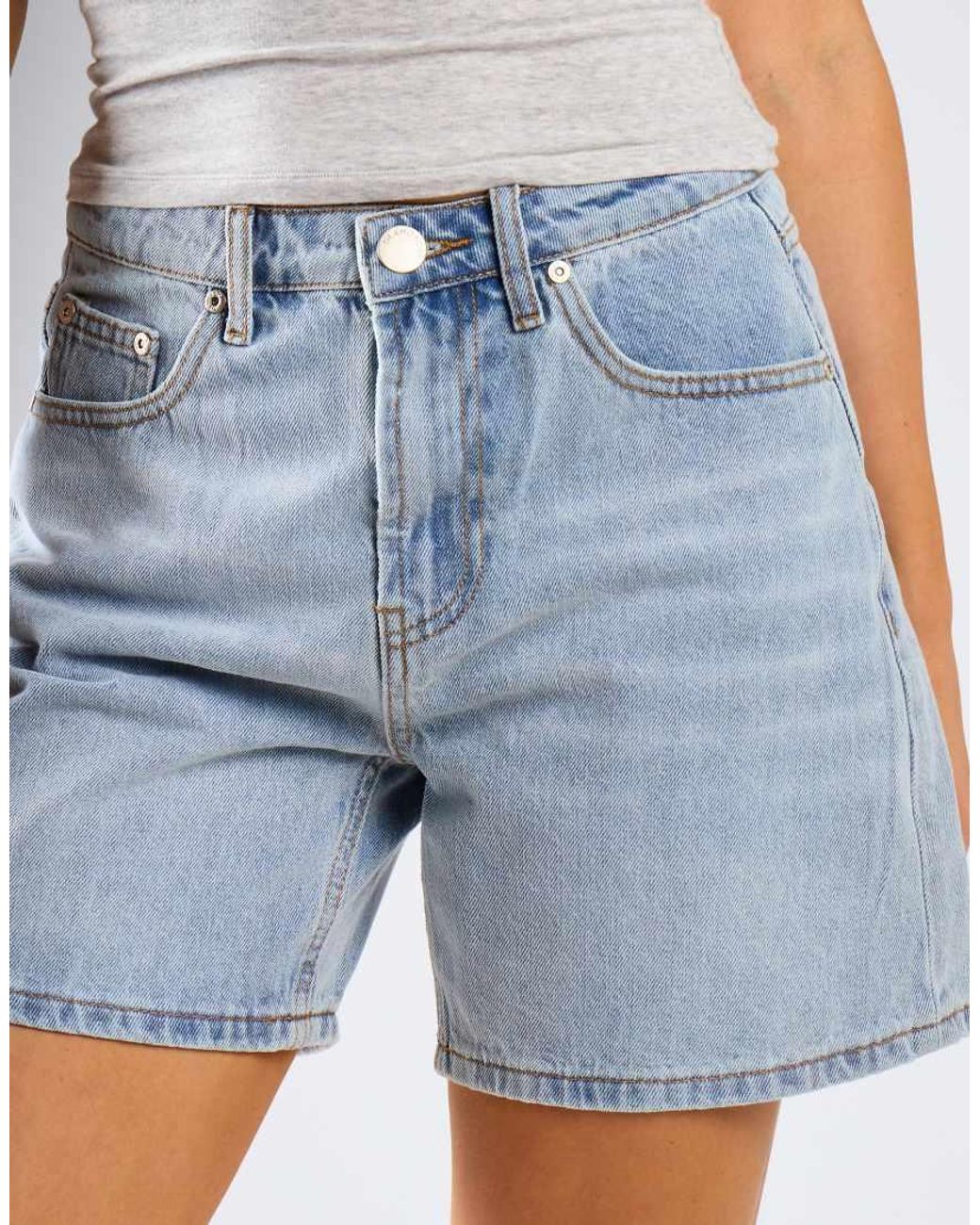 Glamorous Blue Slim Fit Stretchy Denim Short