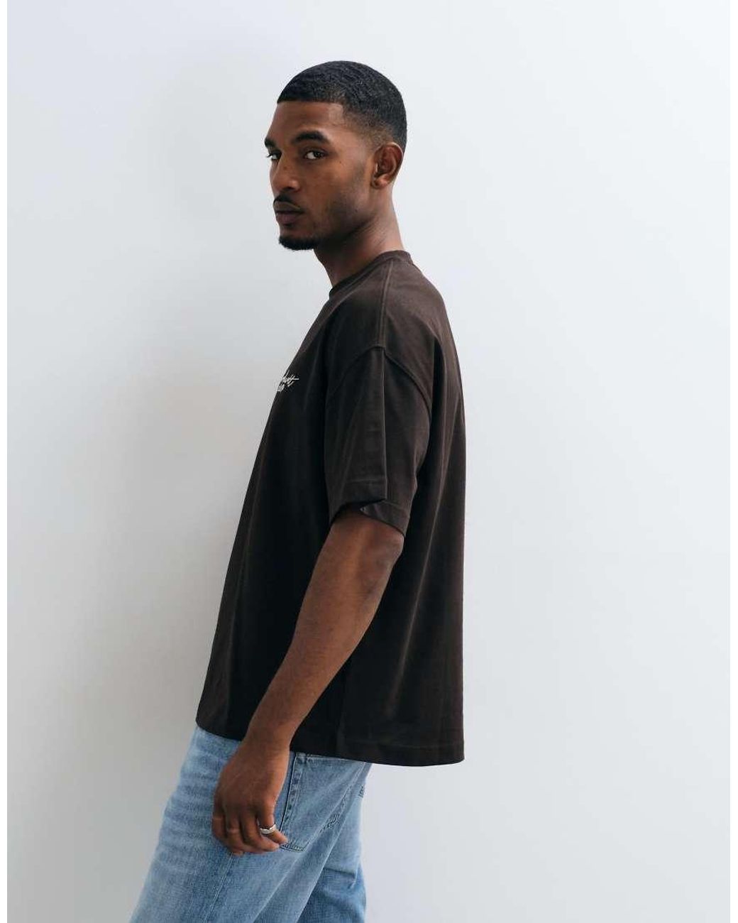 Carhartt Blue Signature Script Relaxed Fit T-shirt for men