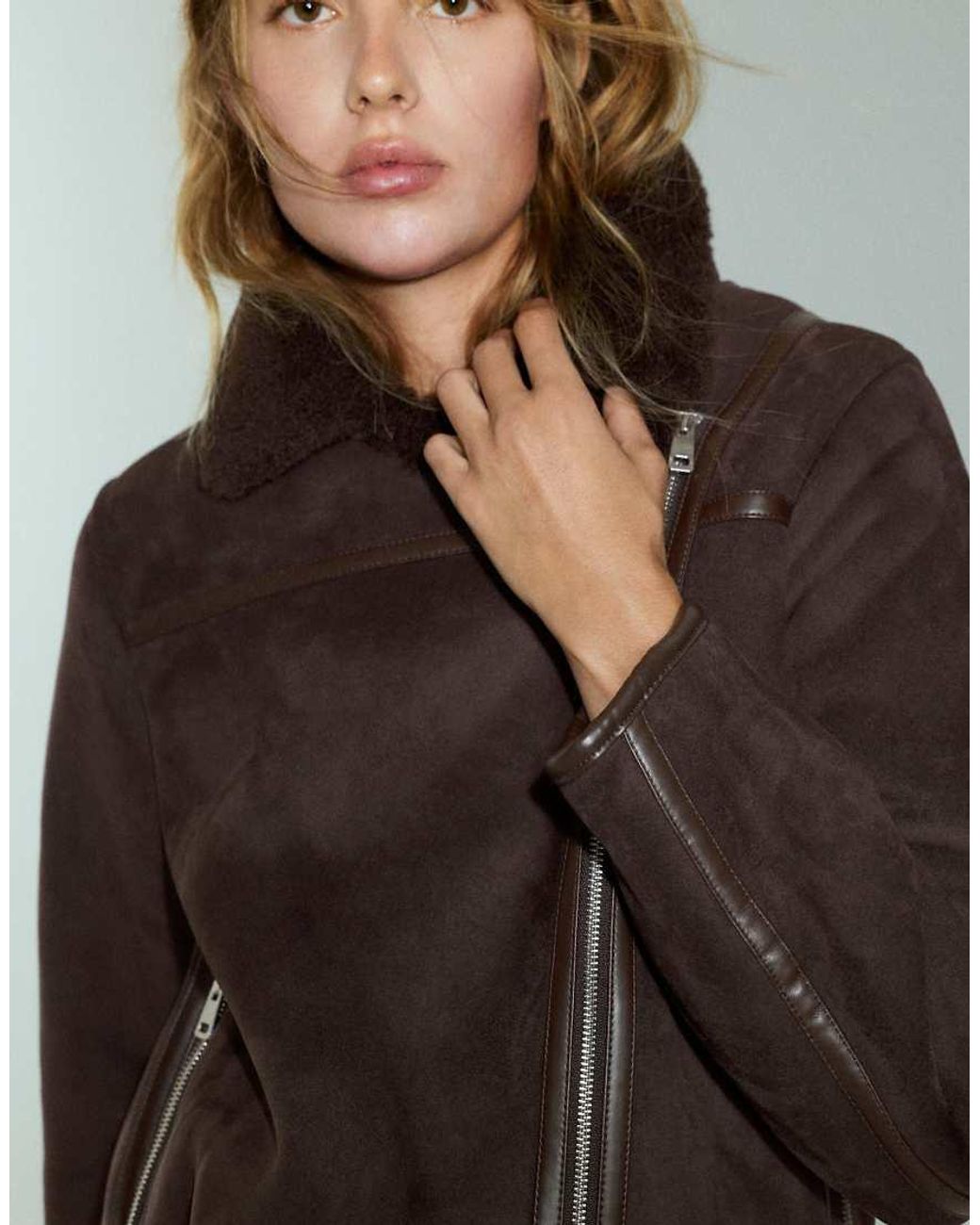 Pull&Bear Brown Double-faced Jacket