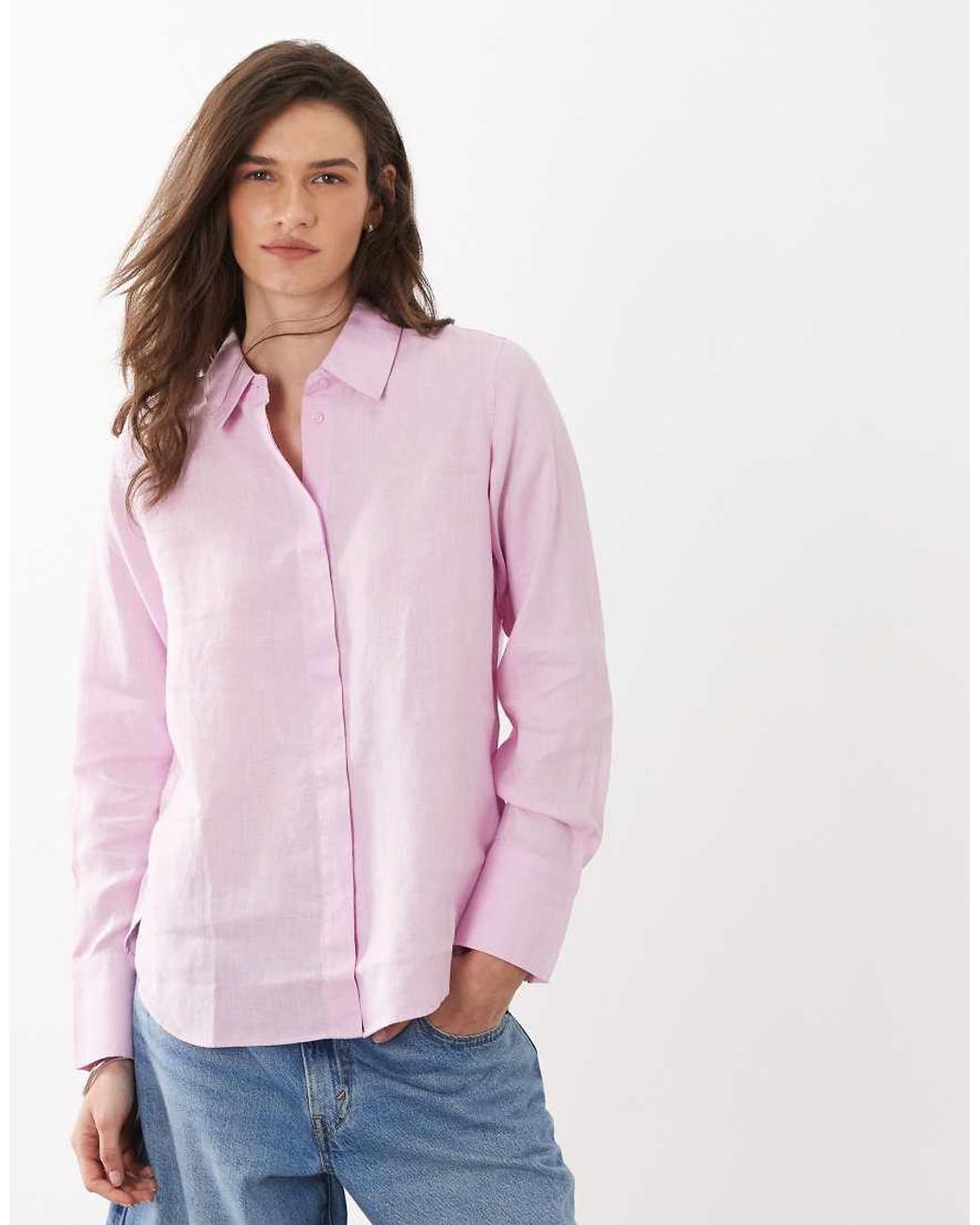 Mango Pink 100% Linen Shirt