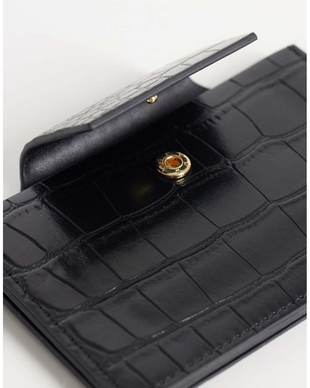 ASOS Blue Textured Croc Card Holder