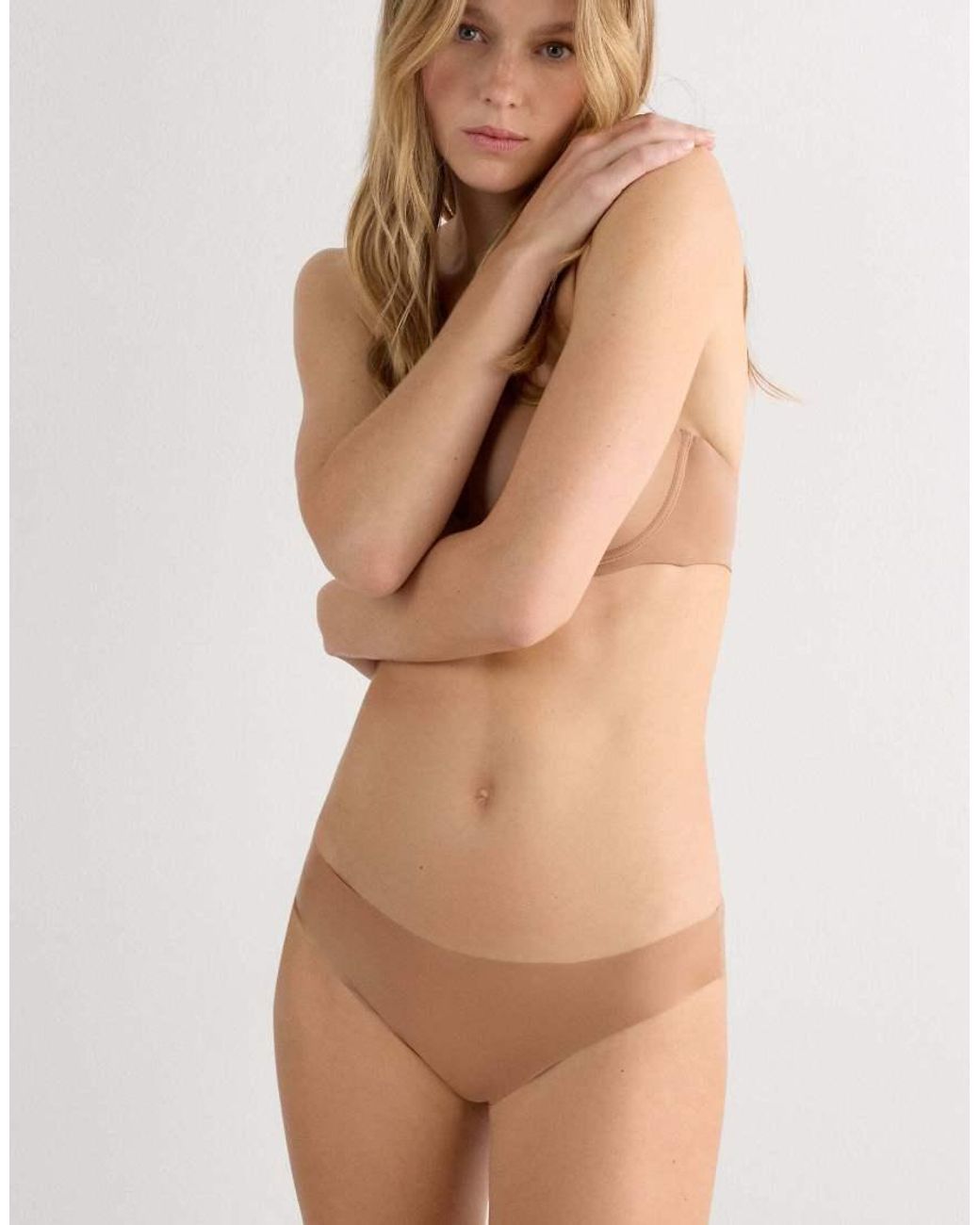 Intimissimi Brown Seamless Microfibre Snug-Fit Panties
