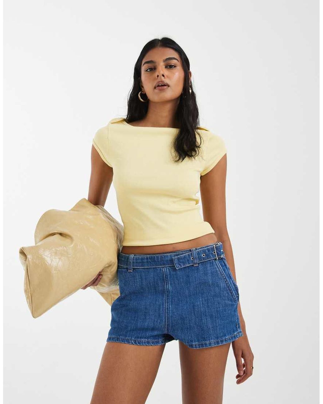 ASOS Blue Denim Micro Short