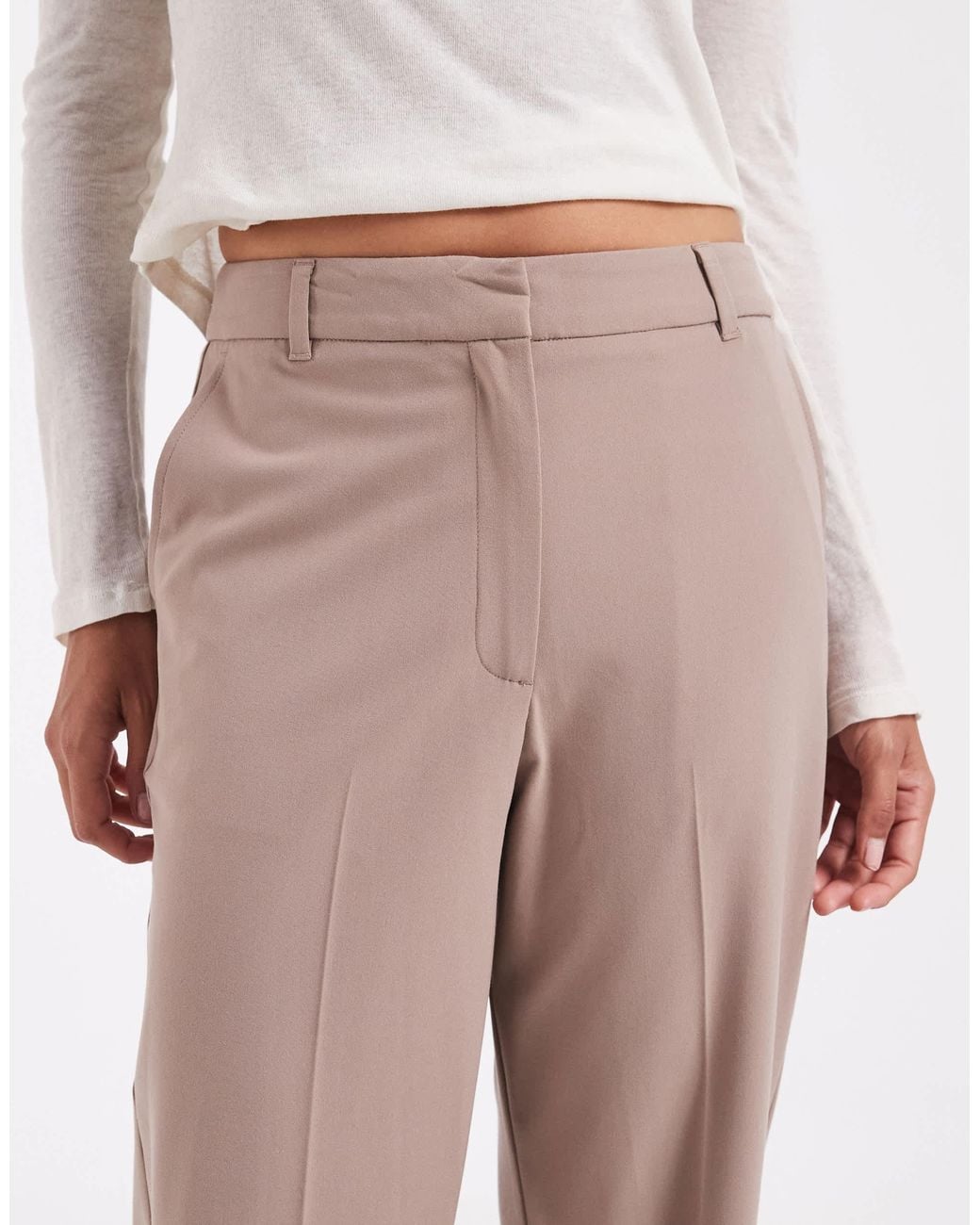 ASOS White Relaxed Straight Pants
