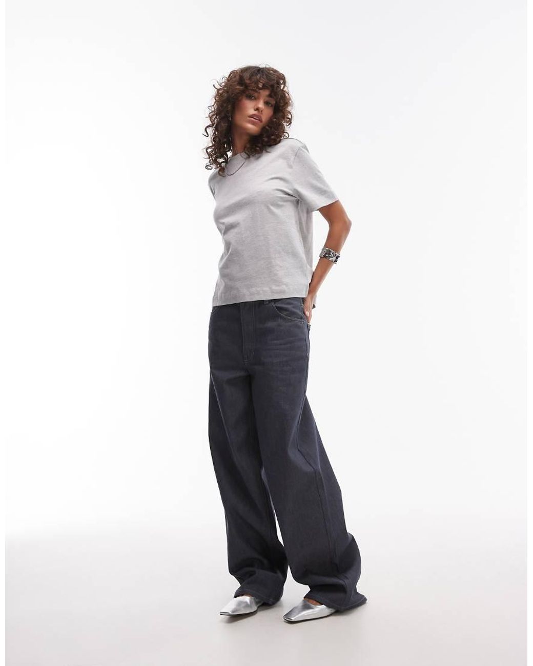 SELECTED Gray Oversized T-Shirt