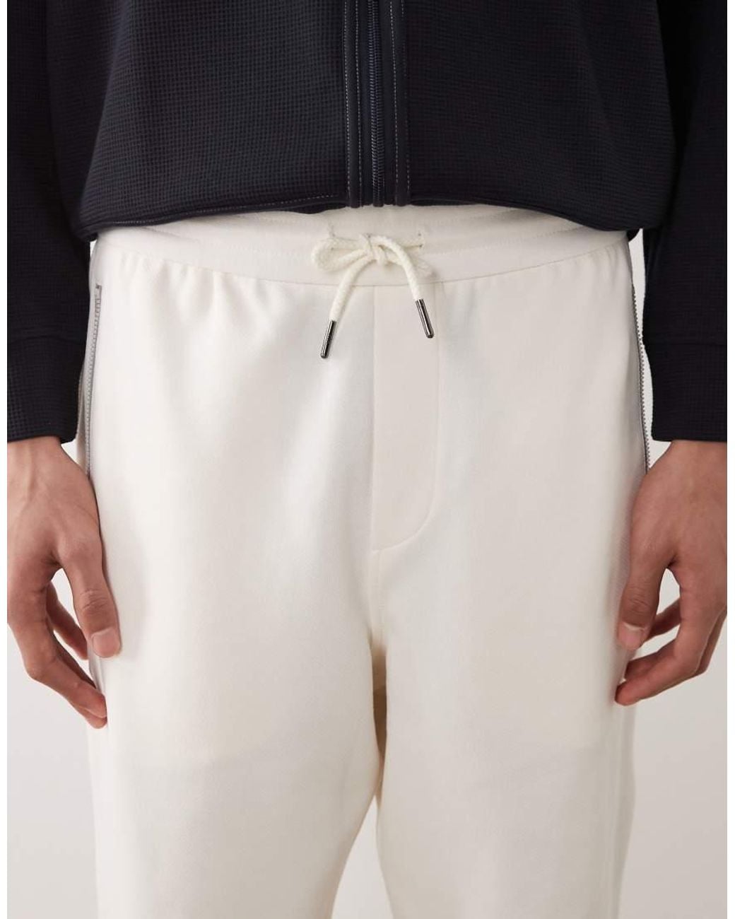 ARMANI EXCHANGE White joggers With Logo for men