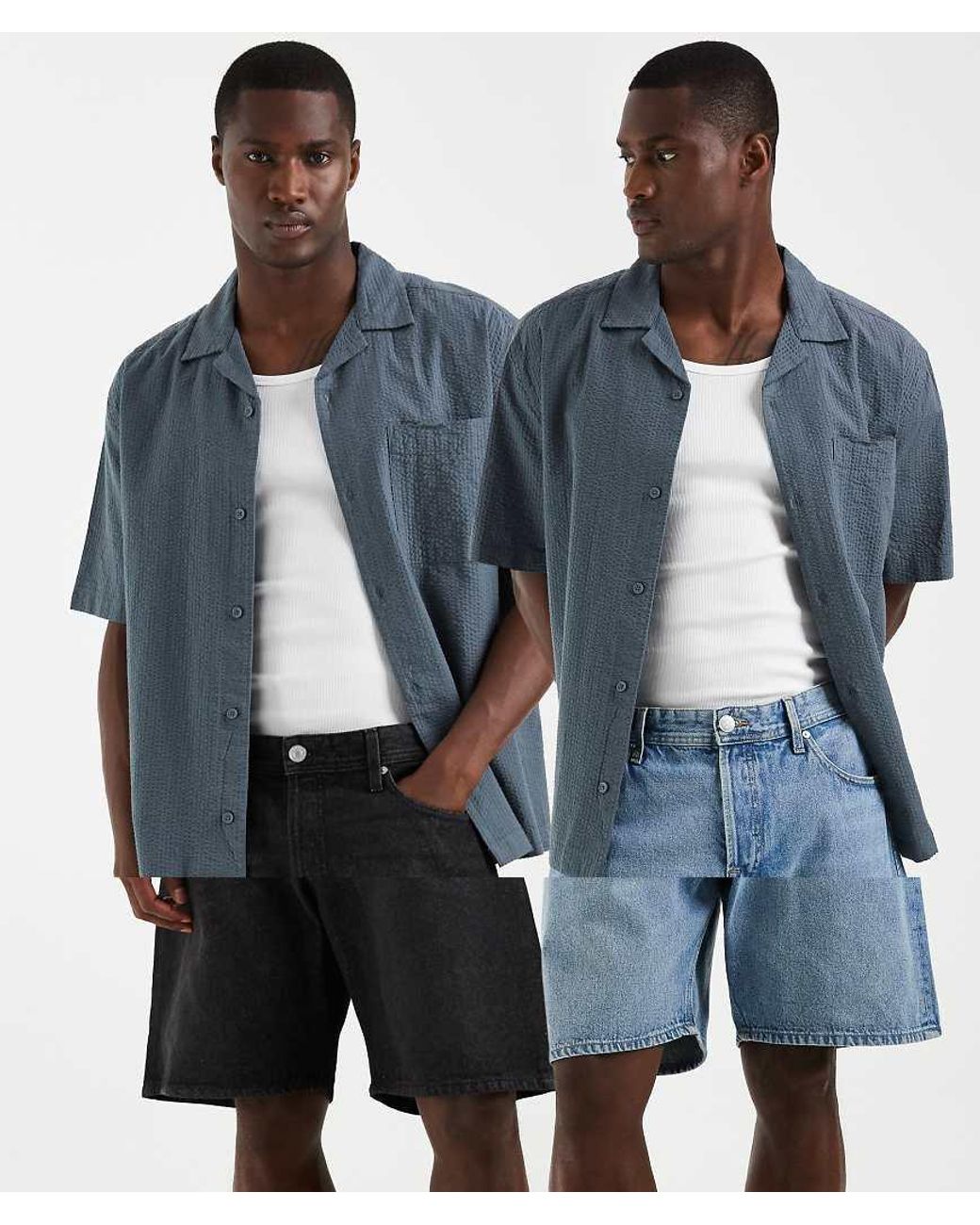 Jack & Jones Blue 2 Pack Rick Denim Shorts for men