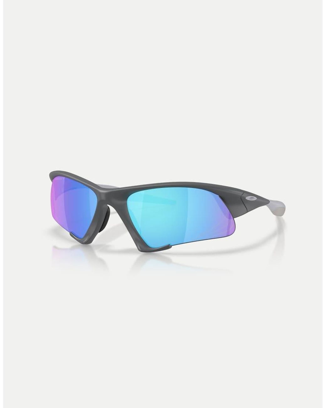 Oakley Blue Suture Jacket Irregular Polarised Sunglasses With Mirrored Lens