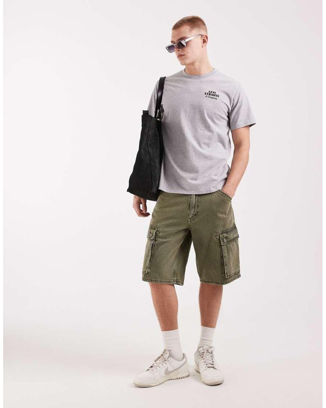 Levi's Gray Western Back Graphic Relaxed T-Shirt for men