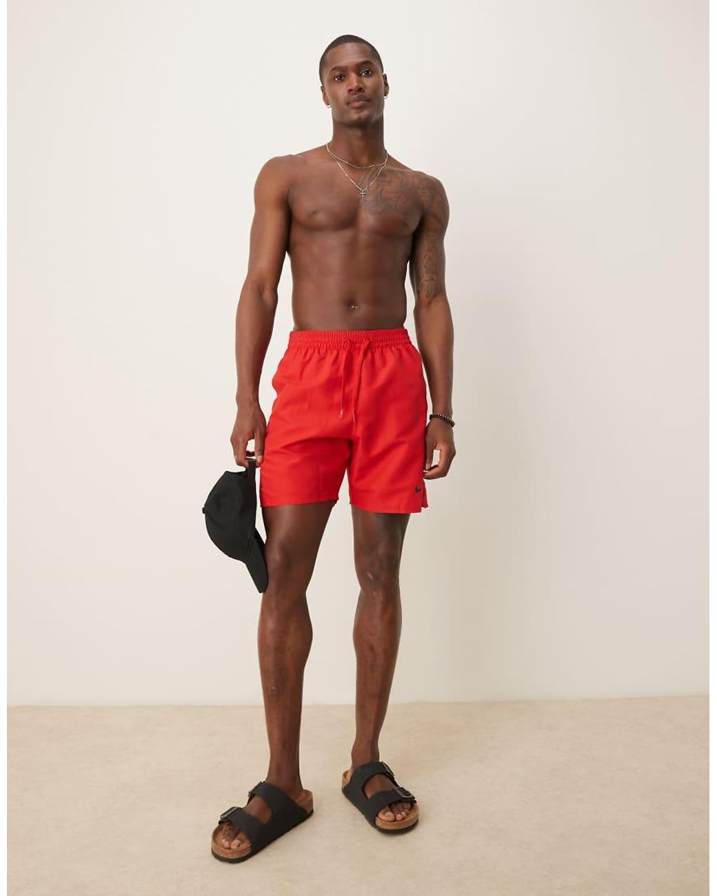 red nike swimming shorts