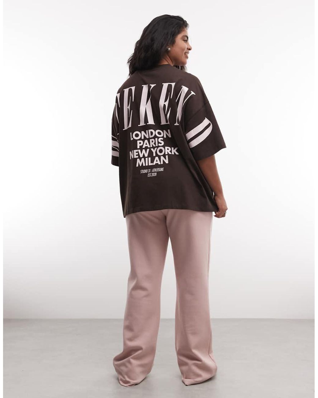 ASOS Black Weekend Collective Curve Icon T-Shirt With Stacked Back Logo