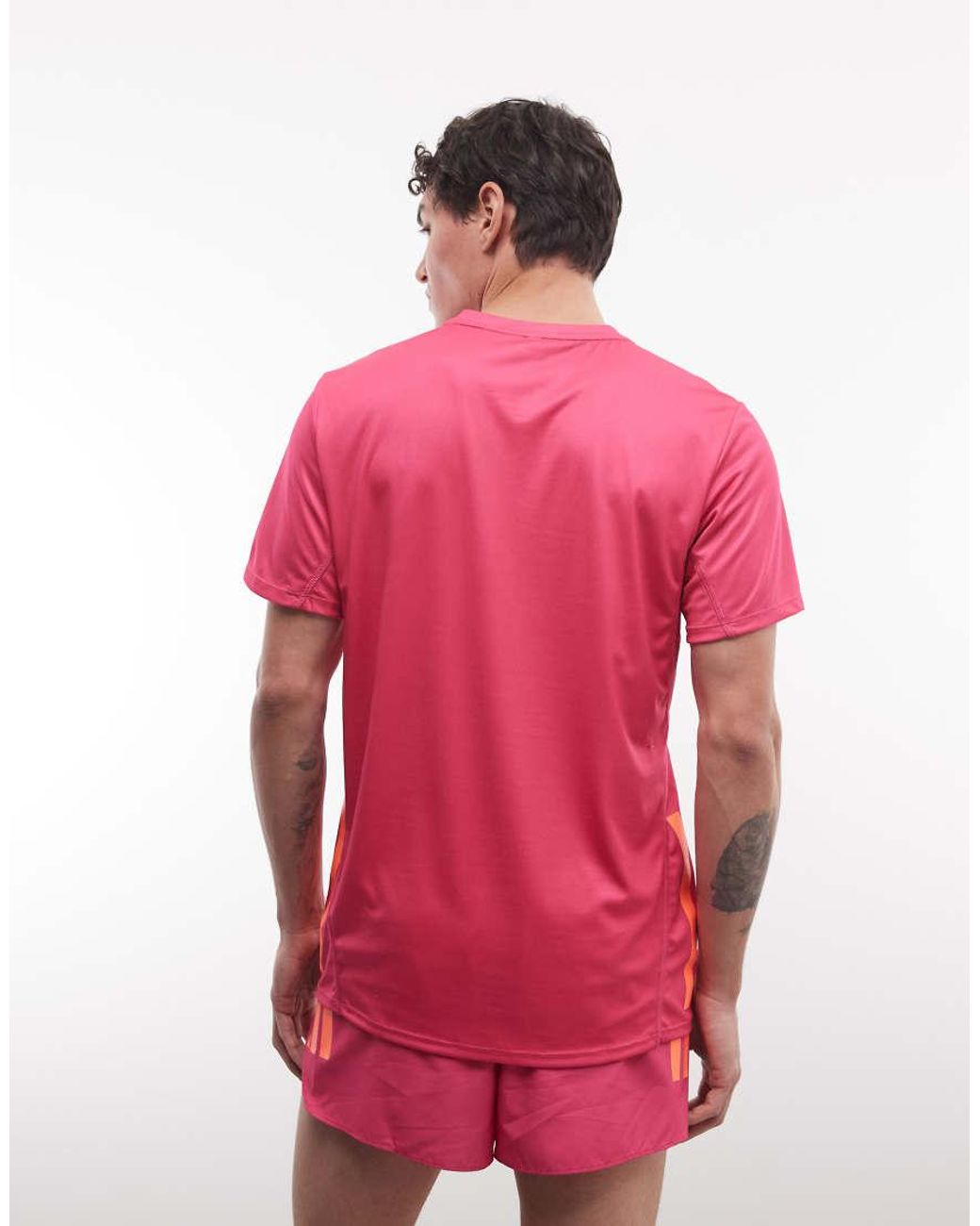 Adidas Originals Red Adidas Running Adizero Split Shorts for men