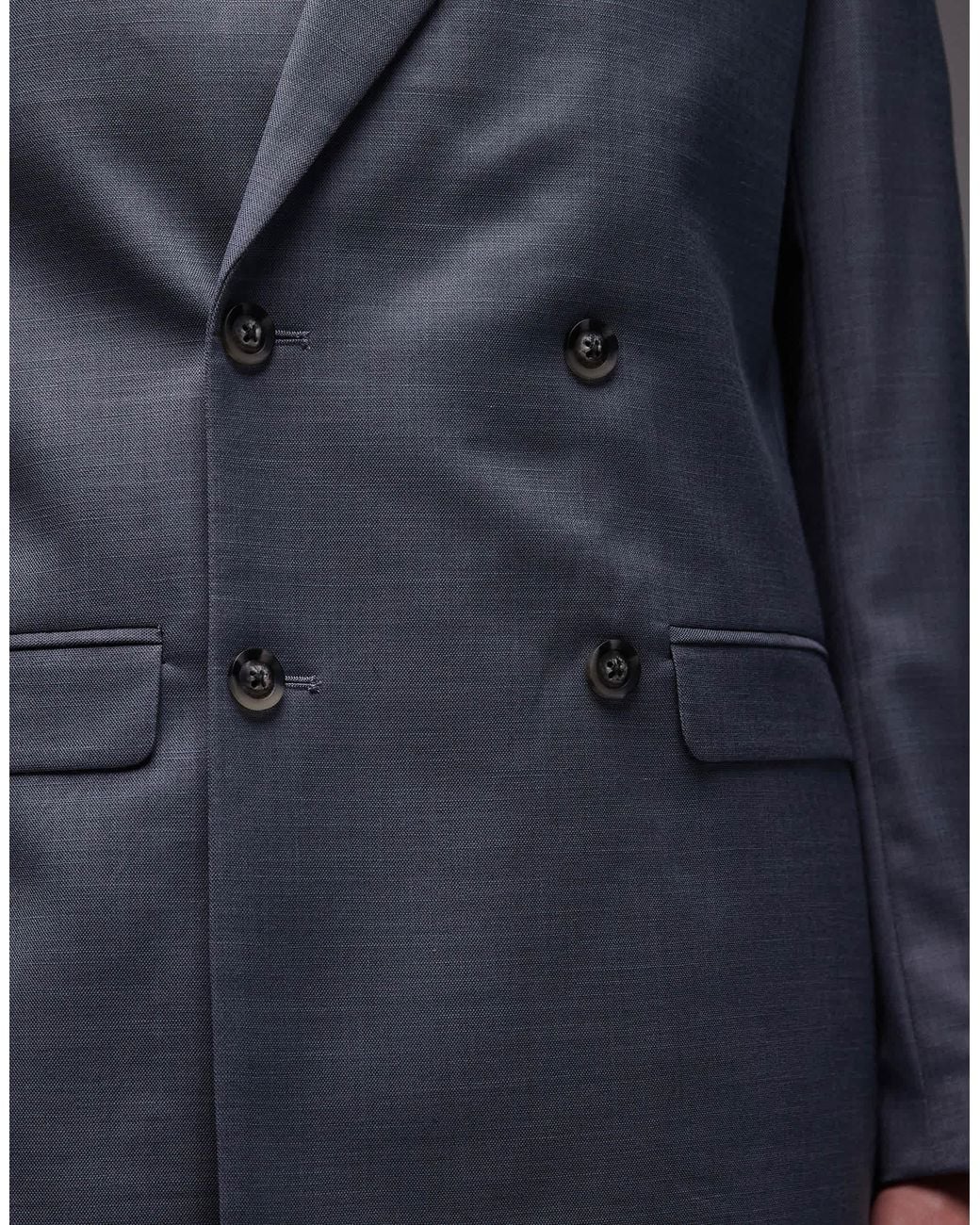 Topman Blue Relaxed Suit Jacket for men