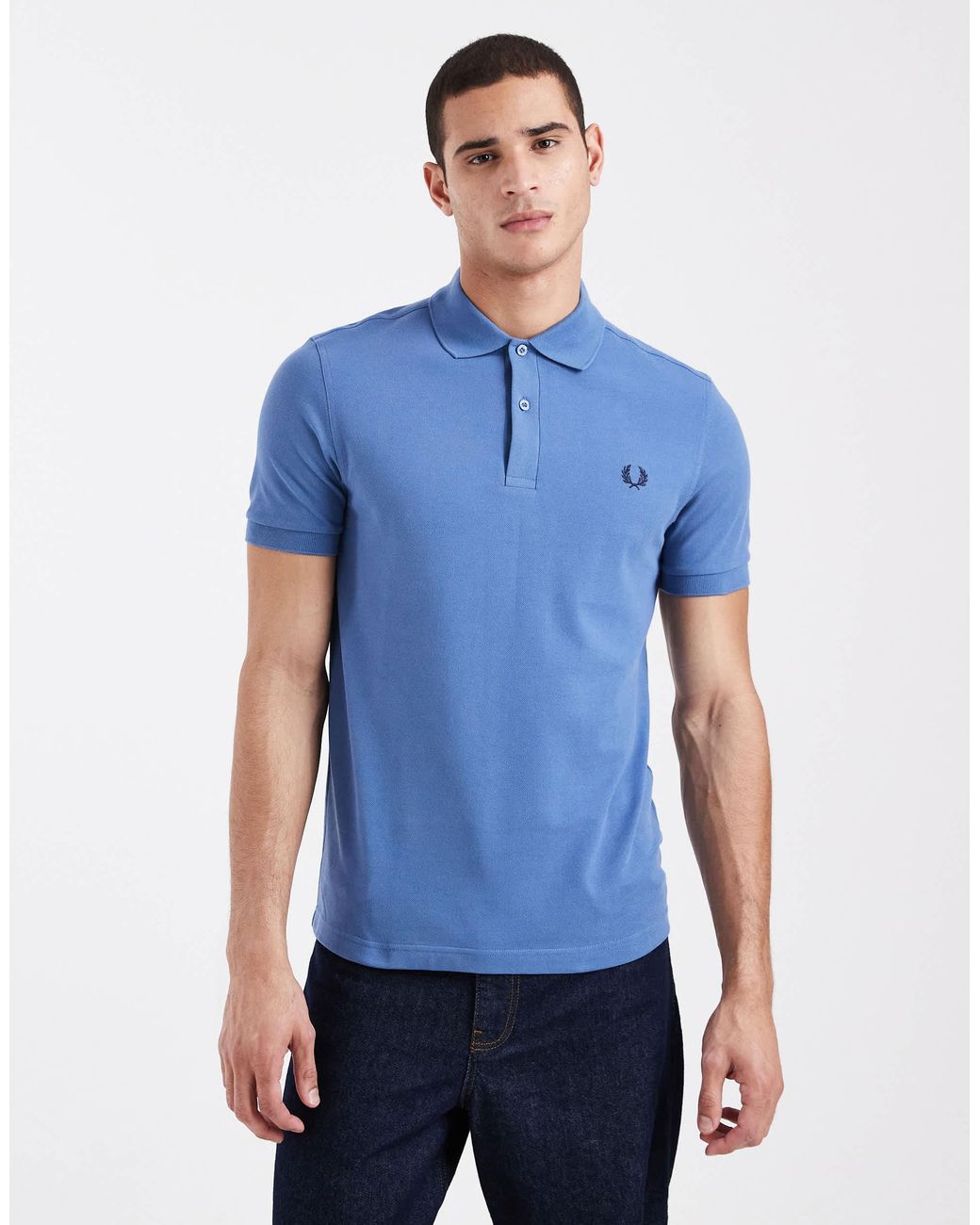 Polo à logo Fred Perry pour homme en coloris Blue