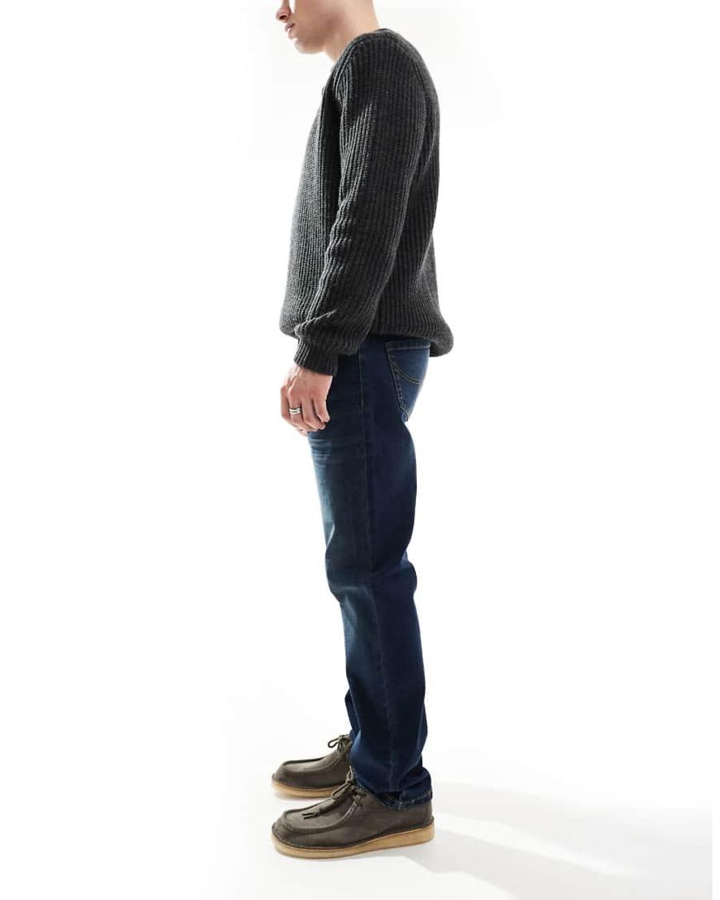 Threadbare Blue Straight Fit Jeans for men