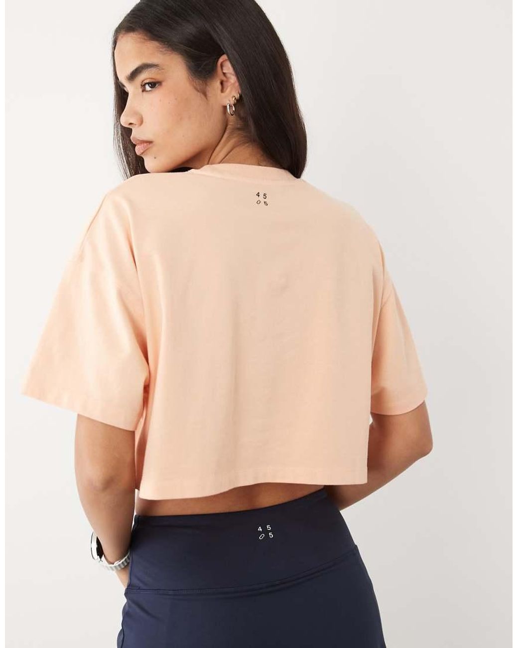 4505 Blue Icon Heavyweight Cotton Cropped T-shirt With Quick Dry Finish