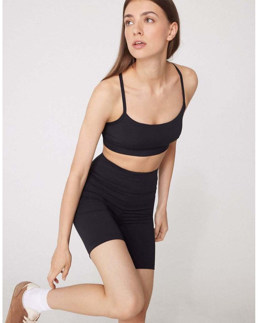 Tezenis Blue Spaghetti Strap Padded Short Sport Top
