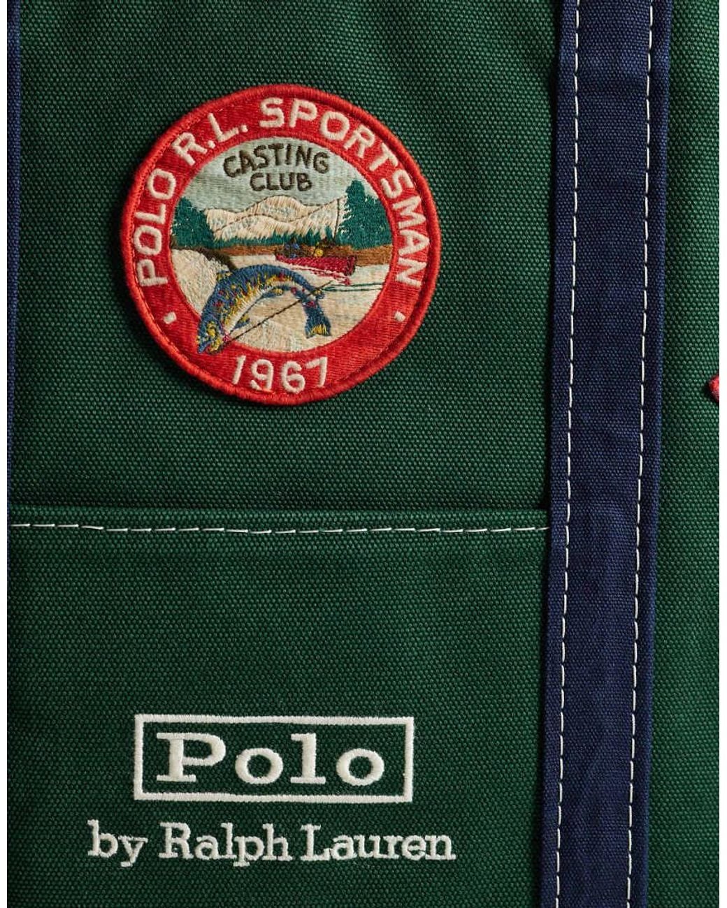 Polo Ralph Lauren Green Medium Patch Work Tote Bag for men