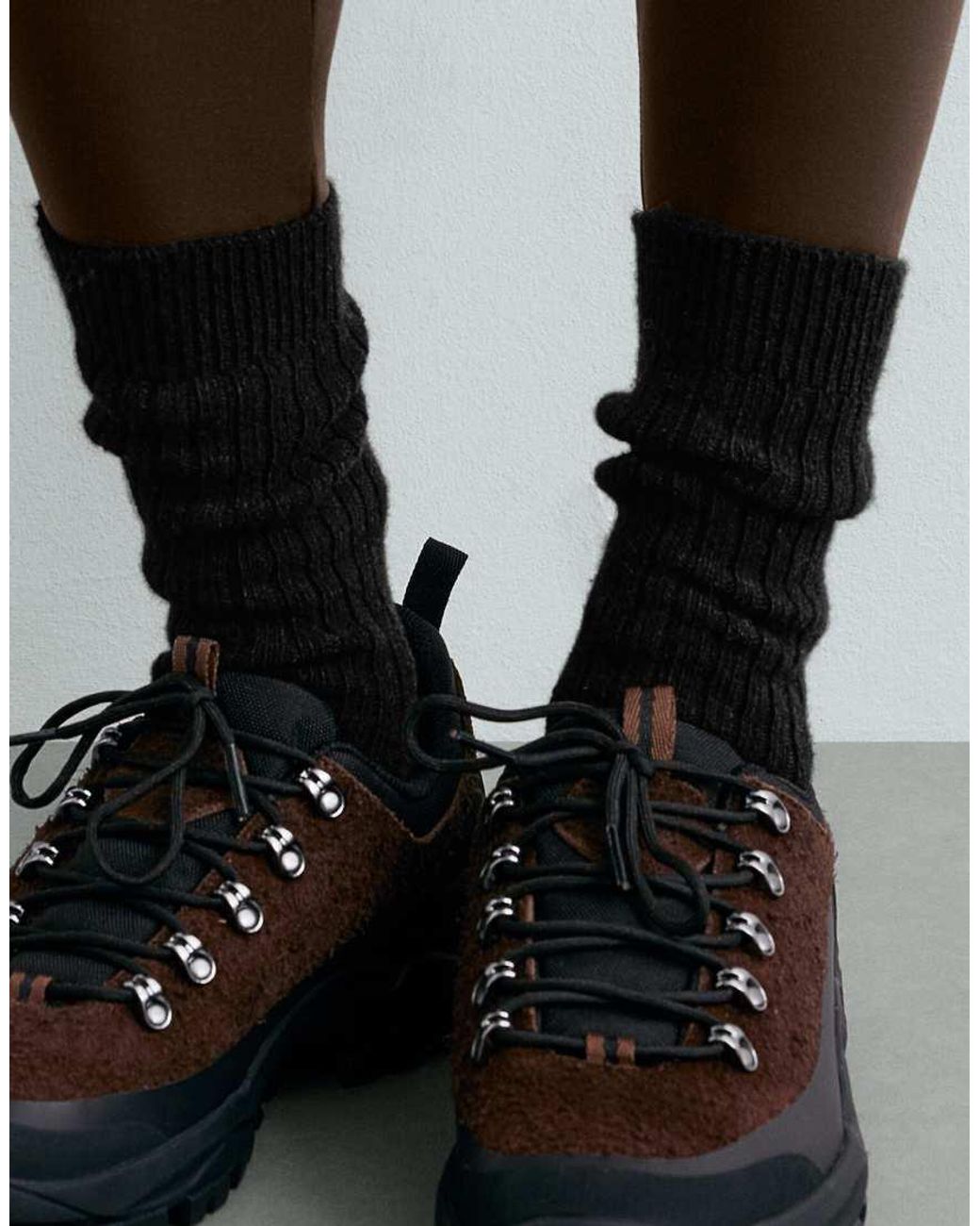 Oysho Black Cashmere 18% Classic Socks