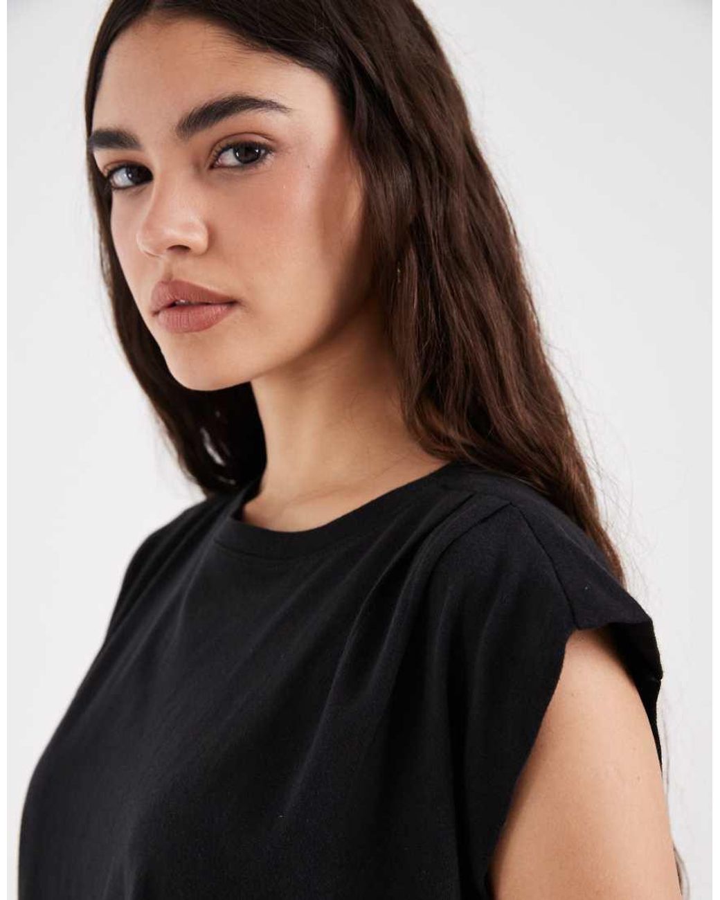 Levi's Blue Pleated Muscle Tank Top