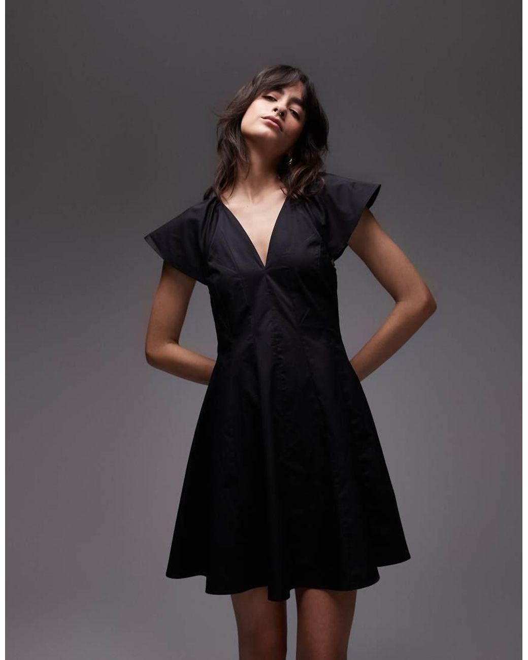 & Other Stories Black Fitted Corset Mini Dress