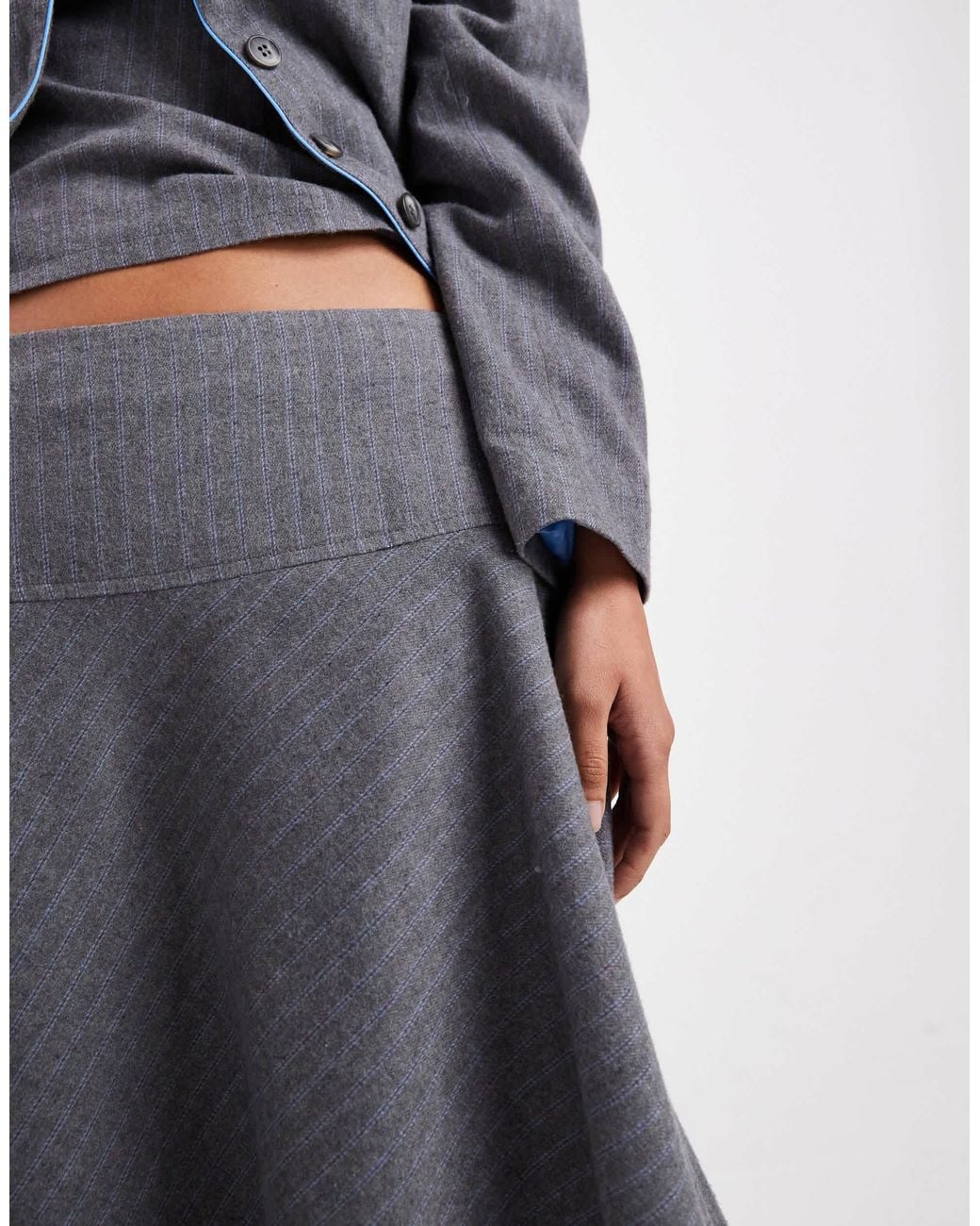 Collusion Blue Midi Skirt