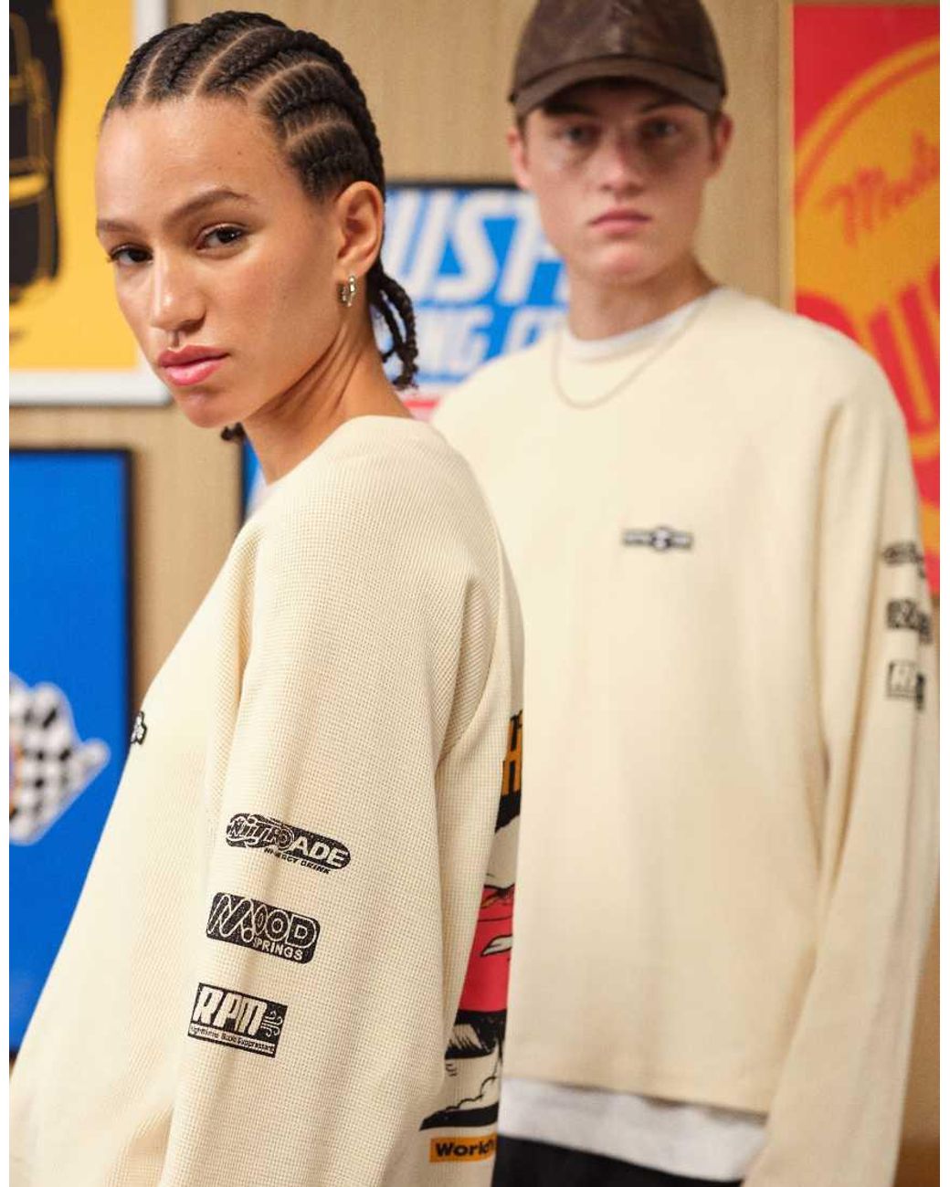 ASOS Orange Disney Pixar Boxy Long Sleeve T-shirt With Cars Print