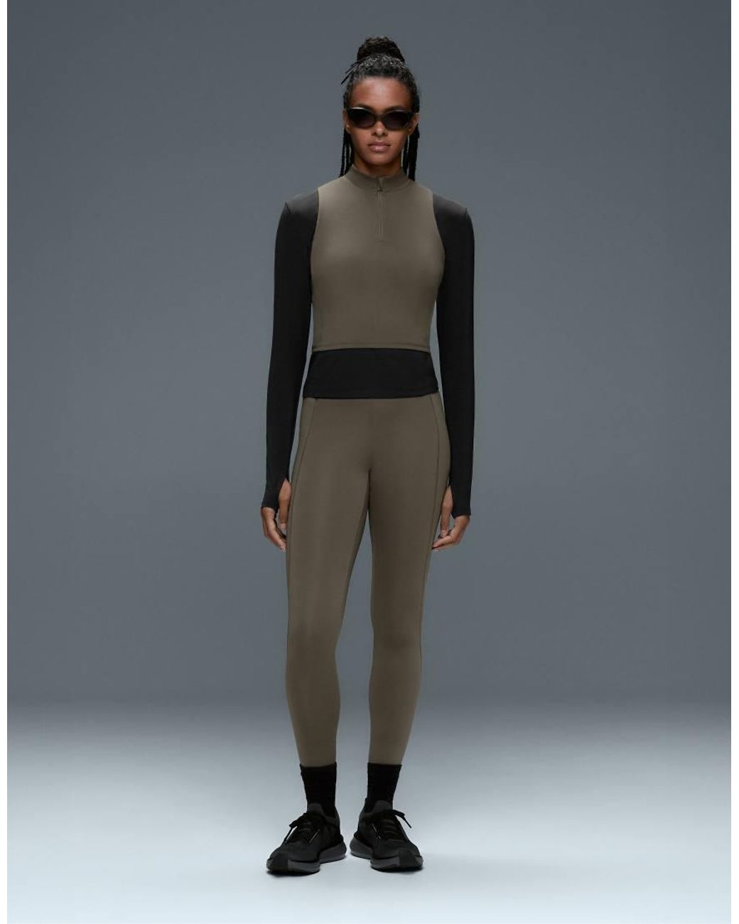 Oysho Black Rapid Dry High-Rise Pocket Leggings