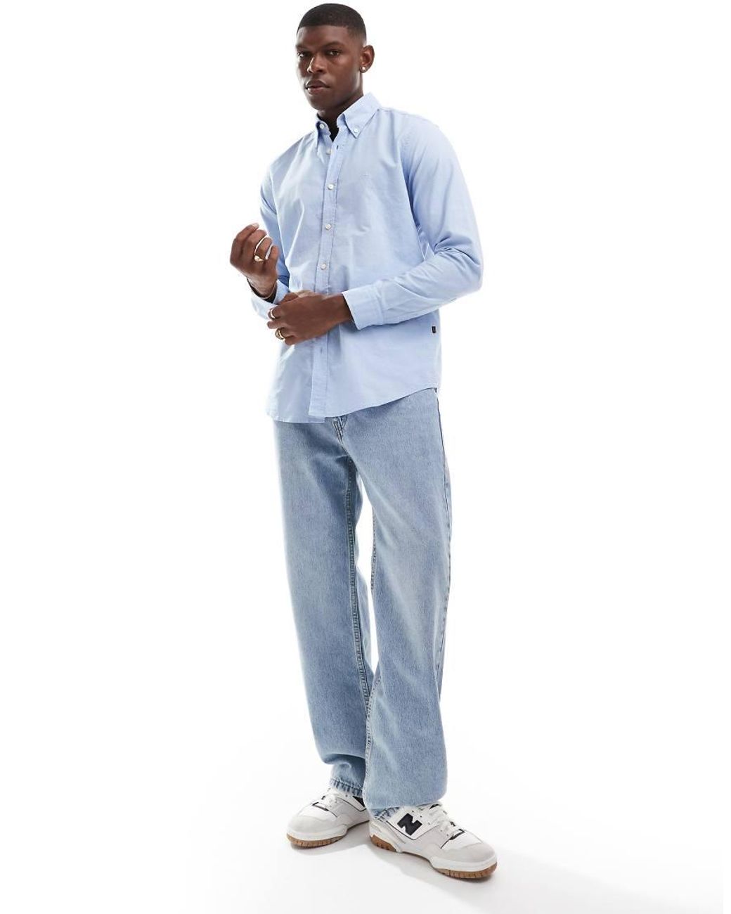 Boss Blue Rickert Oxford Long Sleeve Shirt for men