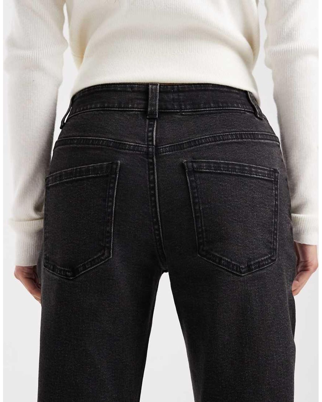 ASOS Black Asos Design Petite Slim Fit Mom Jeans
